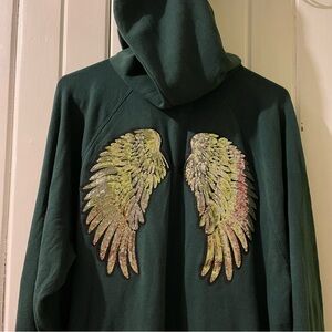 VS. PINK bling angel wing hoodie-large VGUC